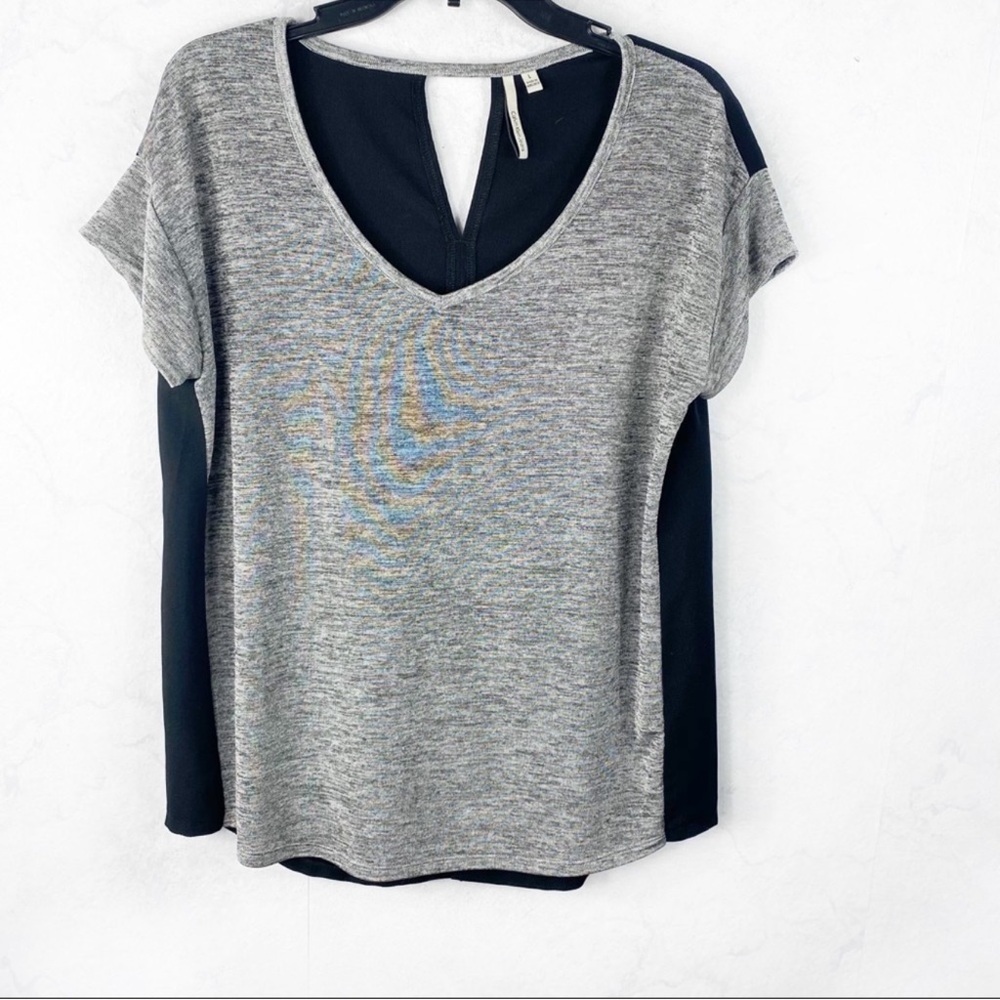 Calvin Klein Gray and Black Short Sleeve Tee